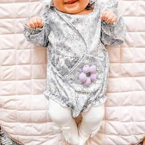 Cute one piece with matching bonnet